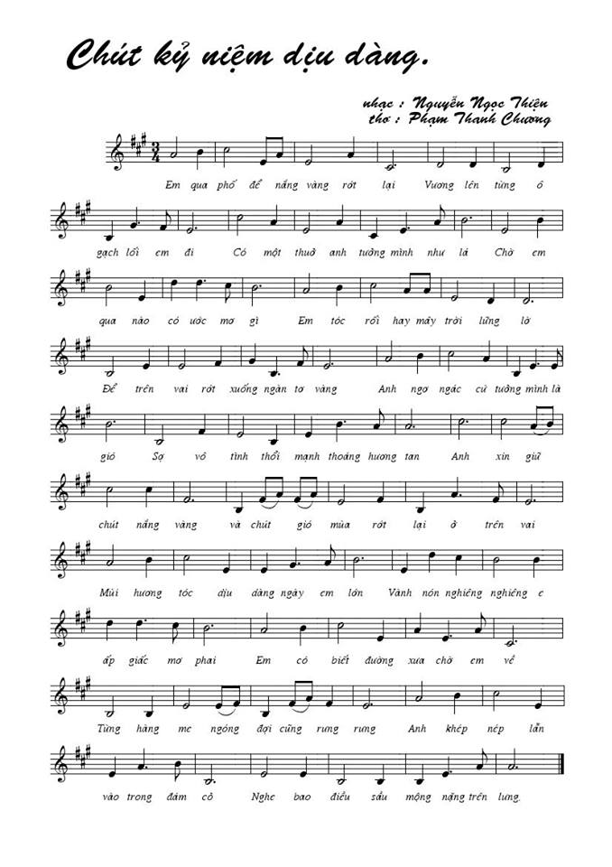 Chút kỉ niệm dịu dàng sheet 