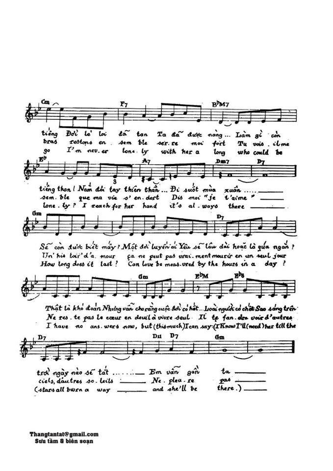 Chuyện tình sheet có lời