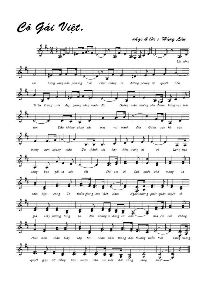 Cô gái việt sheet