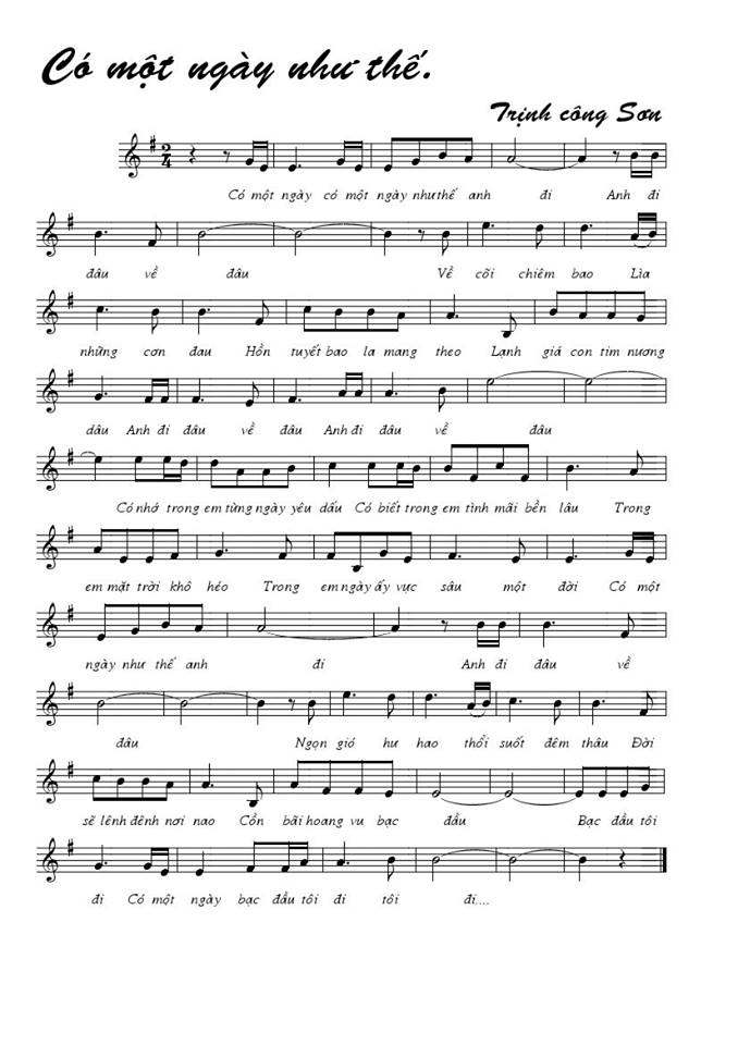 Có một ngày như thế sheet