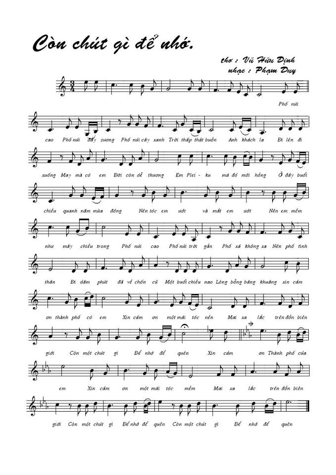 Còn chút gì để nhớ sheet