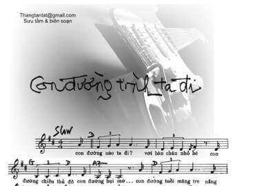 Con đường tình ta đi sheet có lời