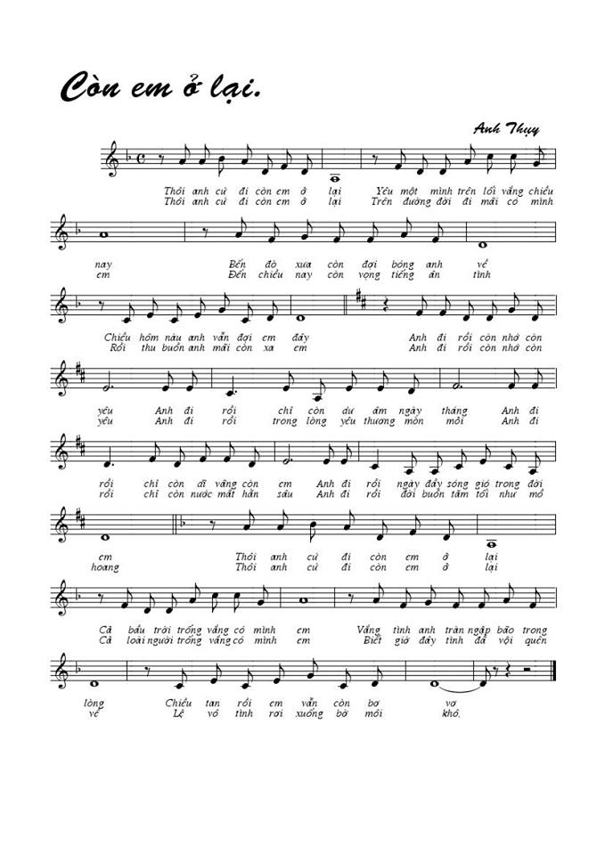 Còn em ở lại sheet