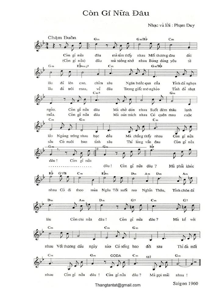 Còn gì nữa đâu sheet