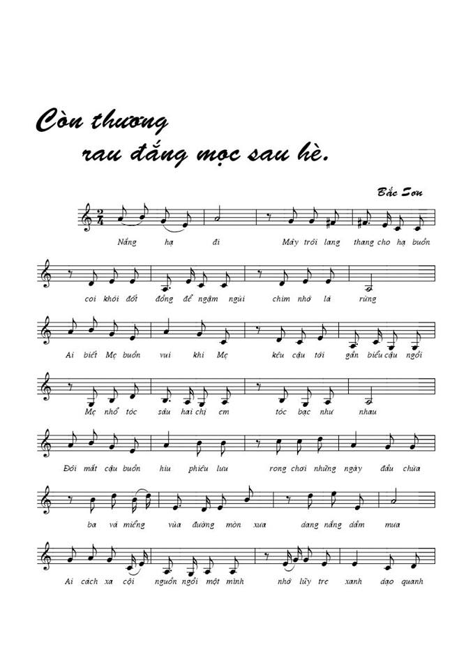 Còn thương rau đắng mọc sau hè sheet