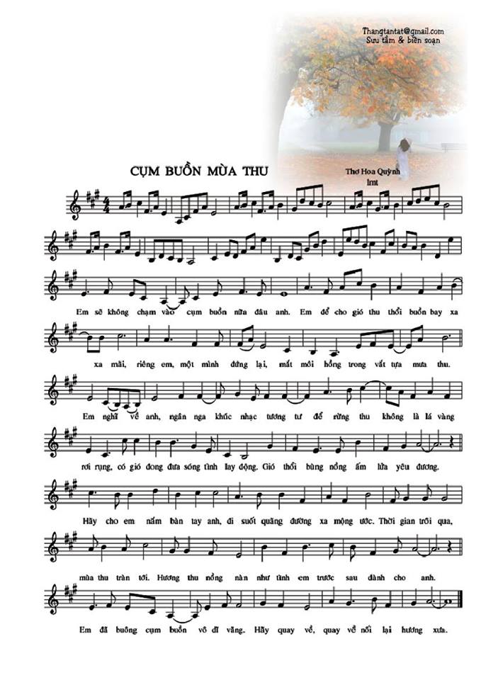 Cụm buồn mùa thu sheet 