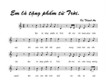 Em Là Tặng Phẩm Từ Trời sheet có lời 