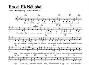 Em Ơi Hà Nội Phố sheet có lời