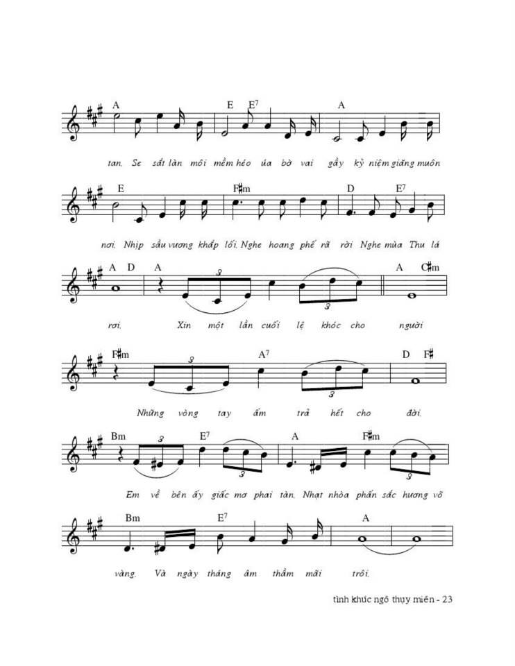 Em Về Mùa Thu sheet có lời 