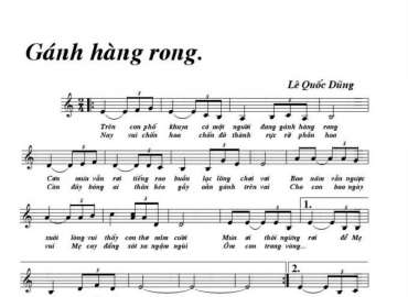 Gánh Hàng Rong sheet có lời 