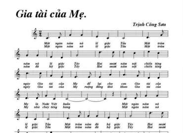 Gia Tài Của Mẹ sheet có lời 