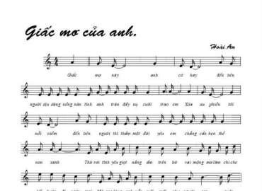 Giấc Mơ Của Anh sheet có lời 