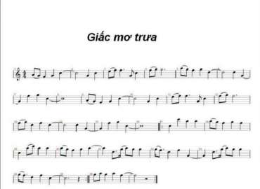 Giấc Mơ Trưa sheet có lời 