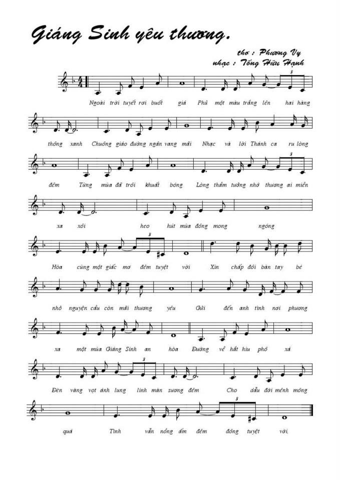 Giáng Sinh Yêu thương sheet