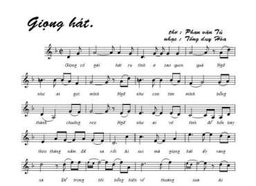 Giọng Hát sheet có lời 