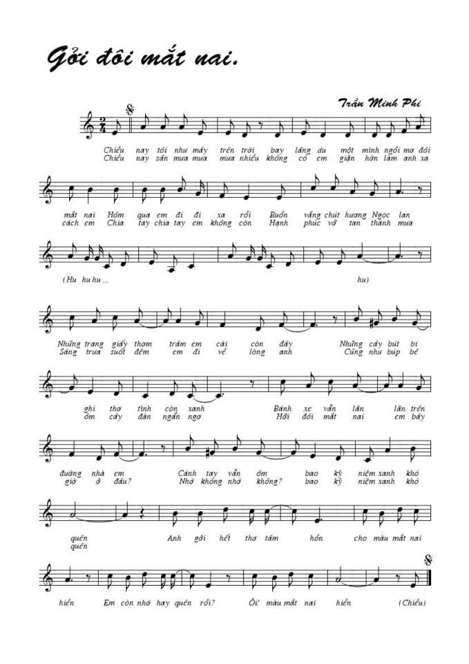 Gởi Đôi Mắt Nai sheet