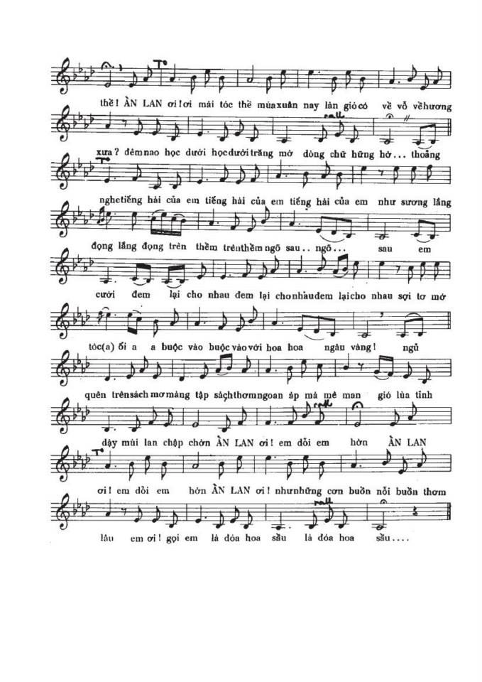 Gọi Em Là Đóa Hoa Sầu sheet có lời 