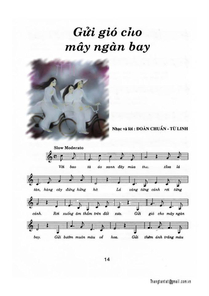 Gửi Gió Cho Mây Ngàn Bay sheet