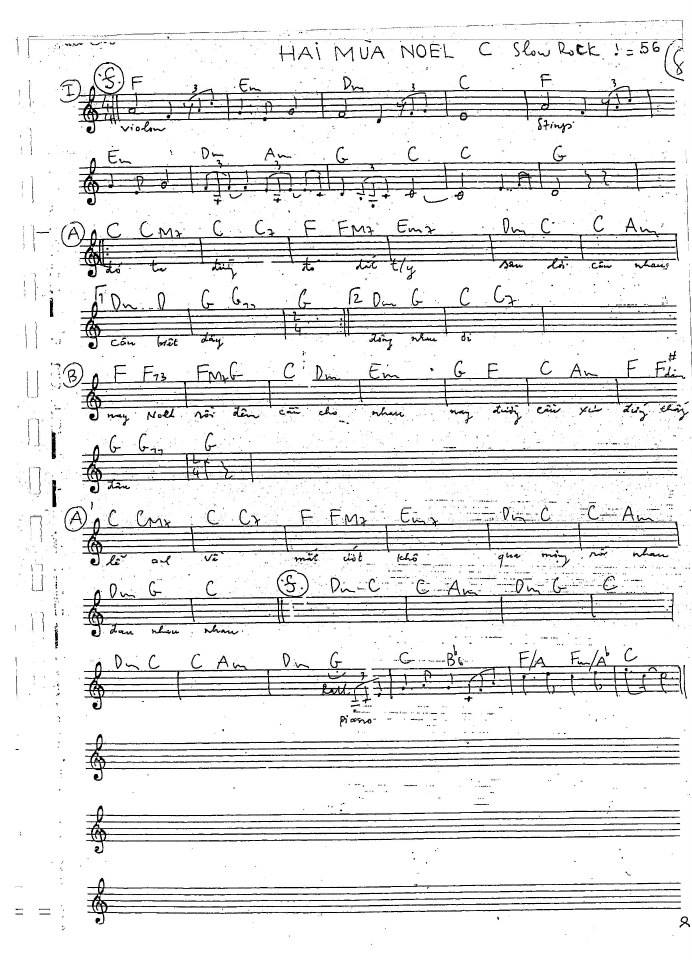 Hai Mùa Noel sheet