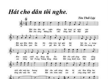 Hát Cho Dân Tôi Nghe sheet có lời 