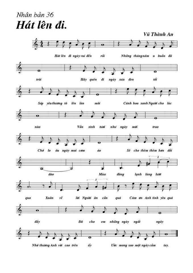 Hát Lên Đi sheet