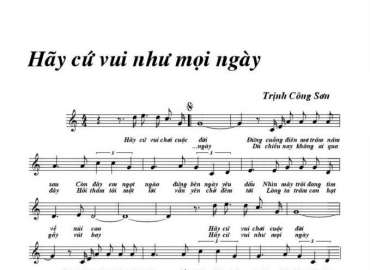 Hãy Cứ Vui Như Mọi Ngày sheet có lời 