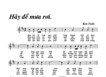 Hãy Để Mưa Rơi sheet có lời 