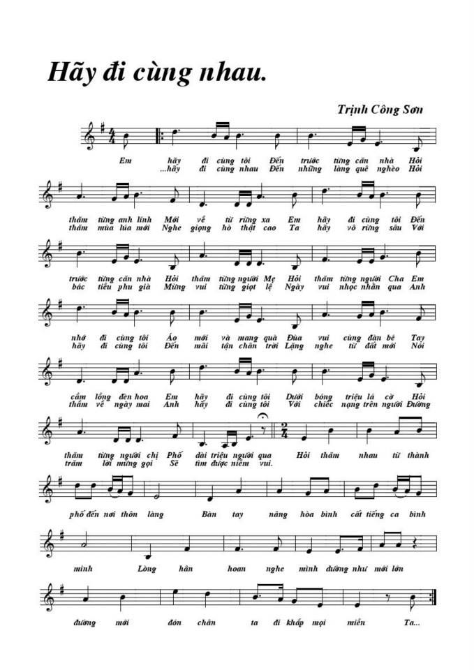Hãy Đi Cùng Nhau sheet