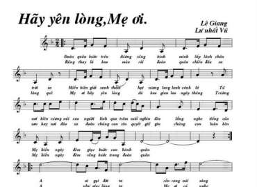 Hãy Yên Lòng, Mẹ Ơi sheet có lời 