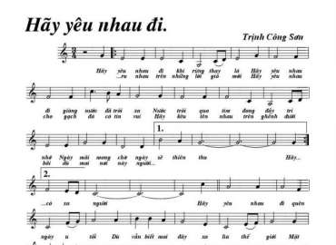 Hãy Yêu Nhau Đi sheet có lời 