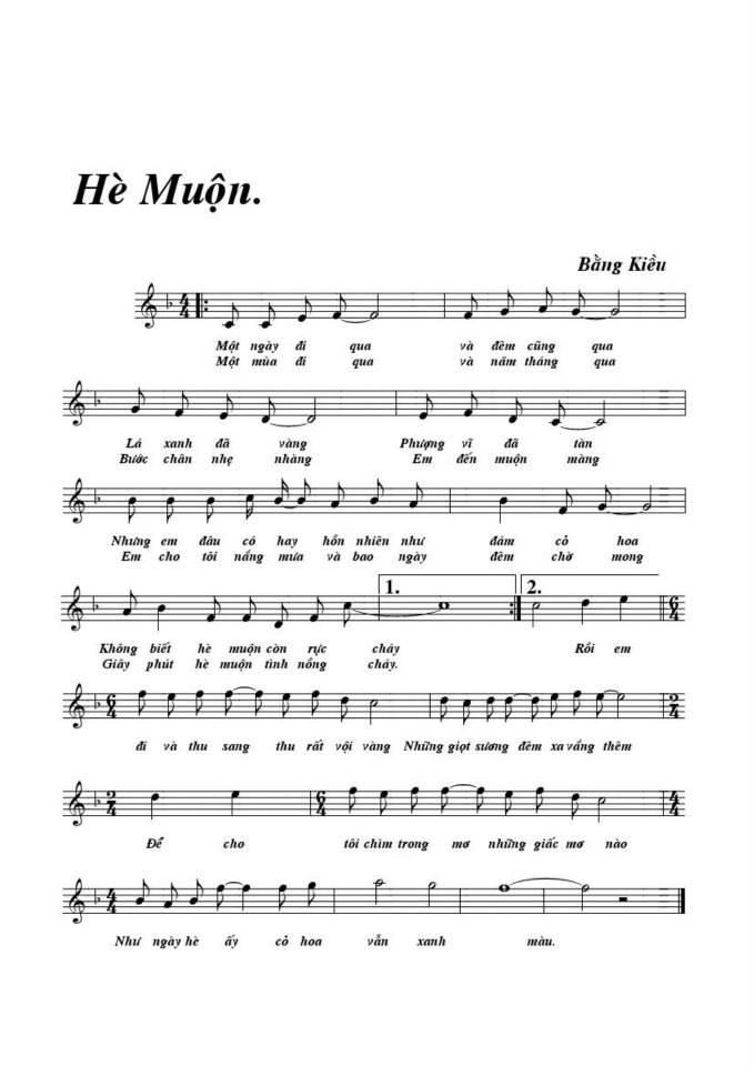 Hè Muộn sheet
