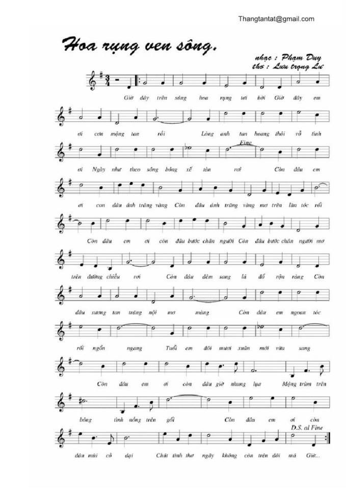 Hoa Rụng Ven Sông sheet