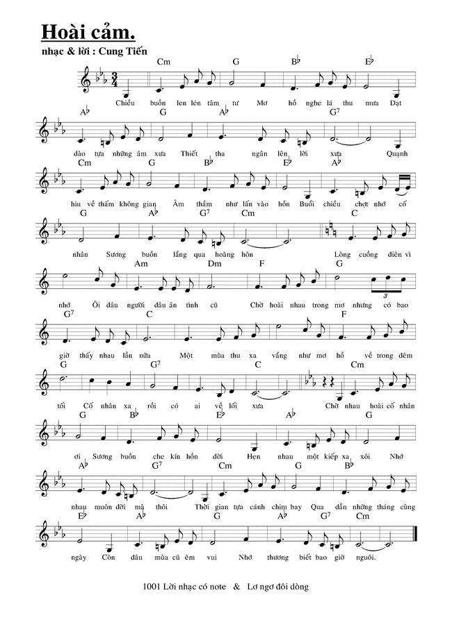 Hoài Cảm sheet