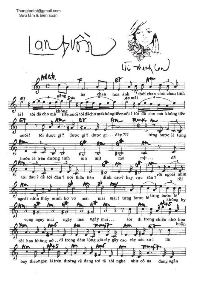 Lan Buồn sheet