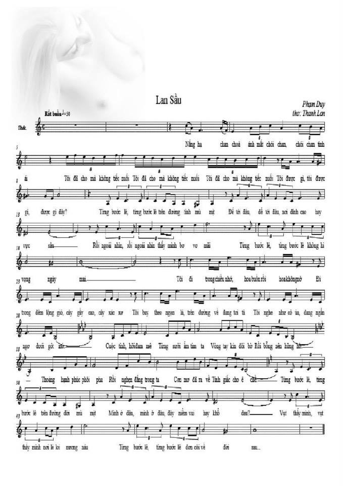 Lan Sầu sheet