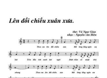 Lên Đồi Chiều Xuân Xưa sheet có lời 