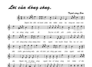 Lời Của Dòng Sông sheet có lời 