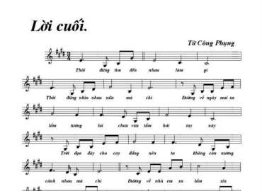 Lời Cuối sheet có lời 