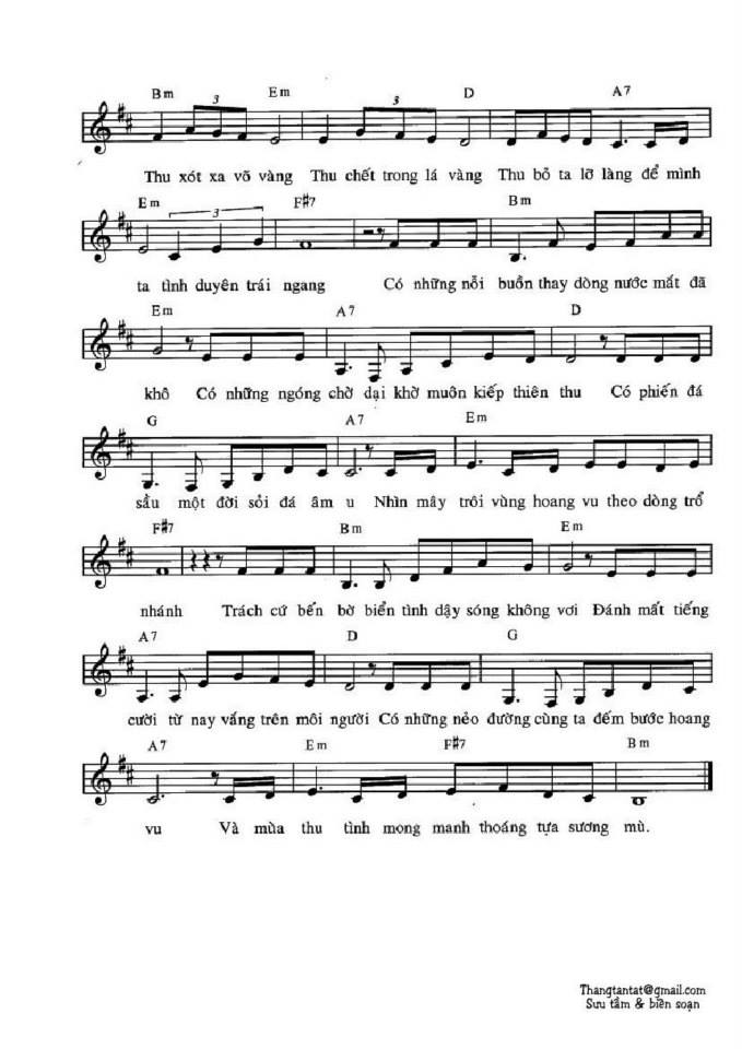 Lời Cuối sheet có lời 