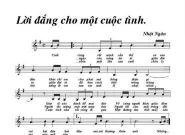 Lời Đắng Cho Một Cuộc Tình sheet có lời 