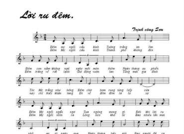 Lời Ru Đêm sheet có lời 