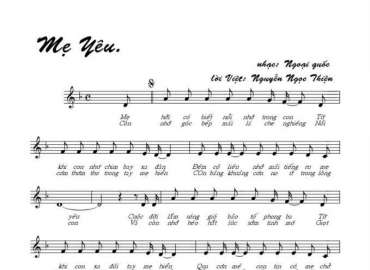 Mẹ Yêu sheet có lời 