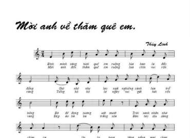 Mời Anh Về Thăm Quê Em sheet có lời 