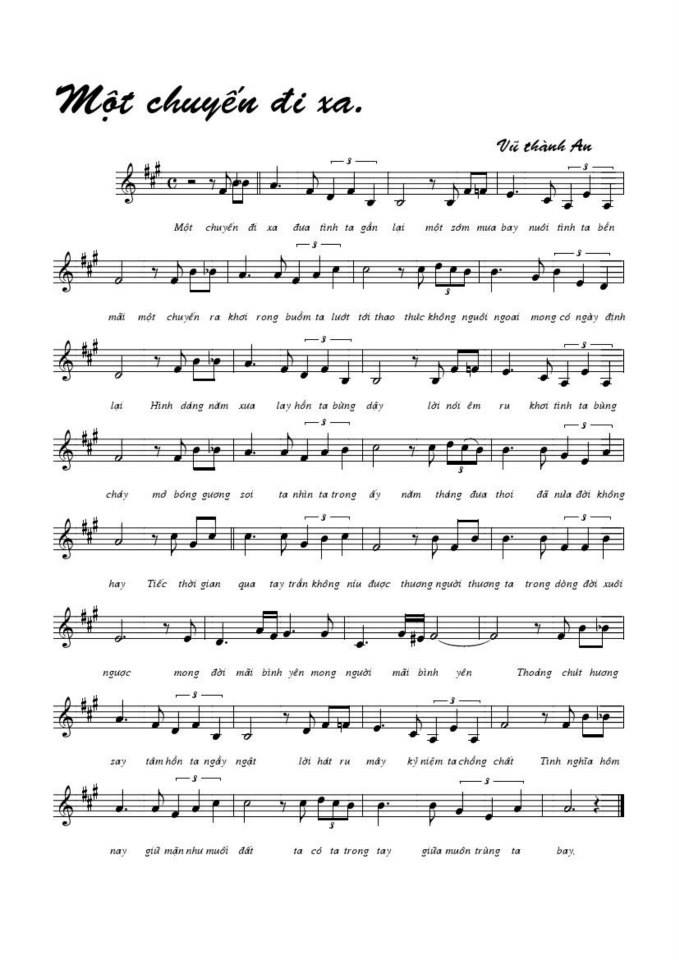 Một Chuyến Đi Xa sheet