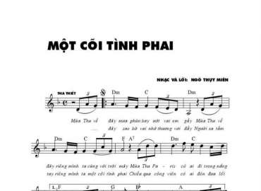 Một Cõi Tình Phai sheet có lời 