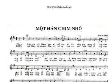Một Đàn Chim Nhỏ sheet có lời 