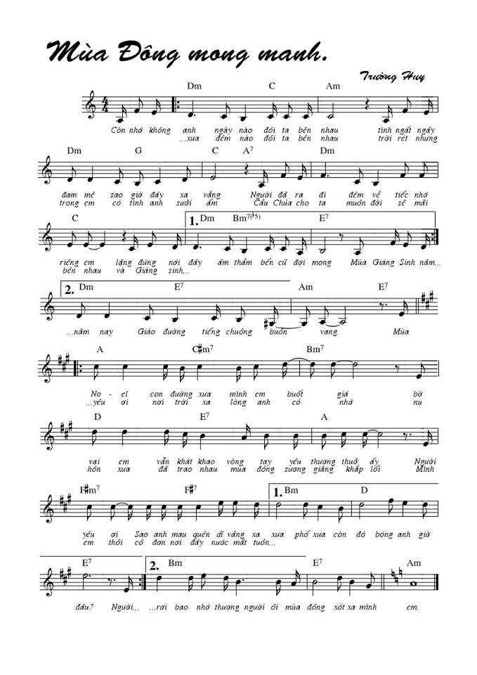Mùa Đong Mong Manh sheet