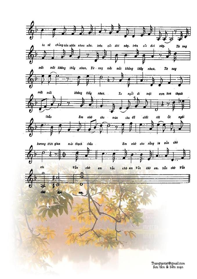 Mùa Thu Chết sheet có lời 