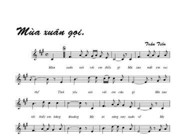 Mùa Xuân Gọi sheet có lời 
