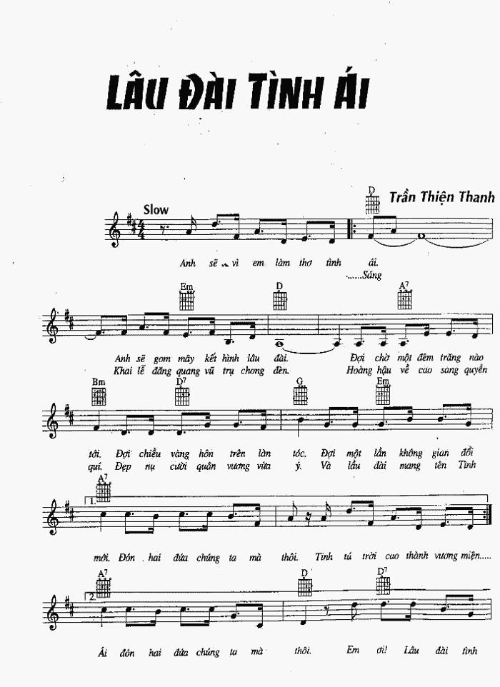 Lâu Đài Tình Ái sheet có lời 